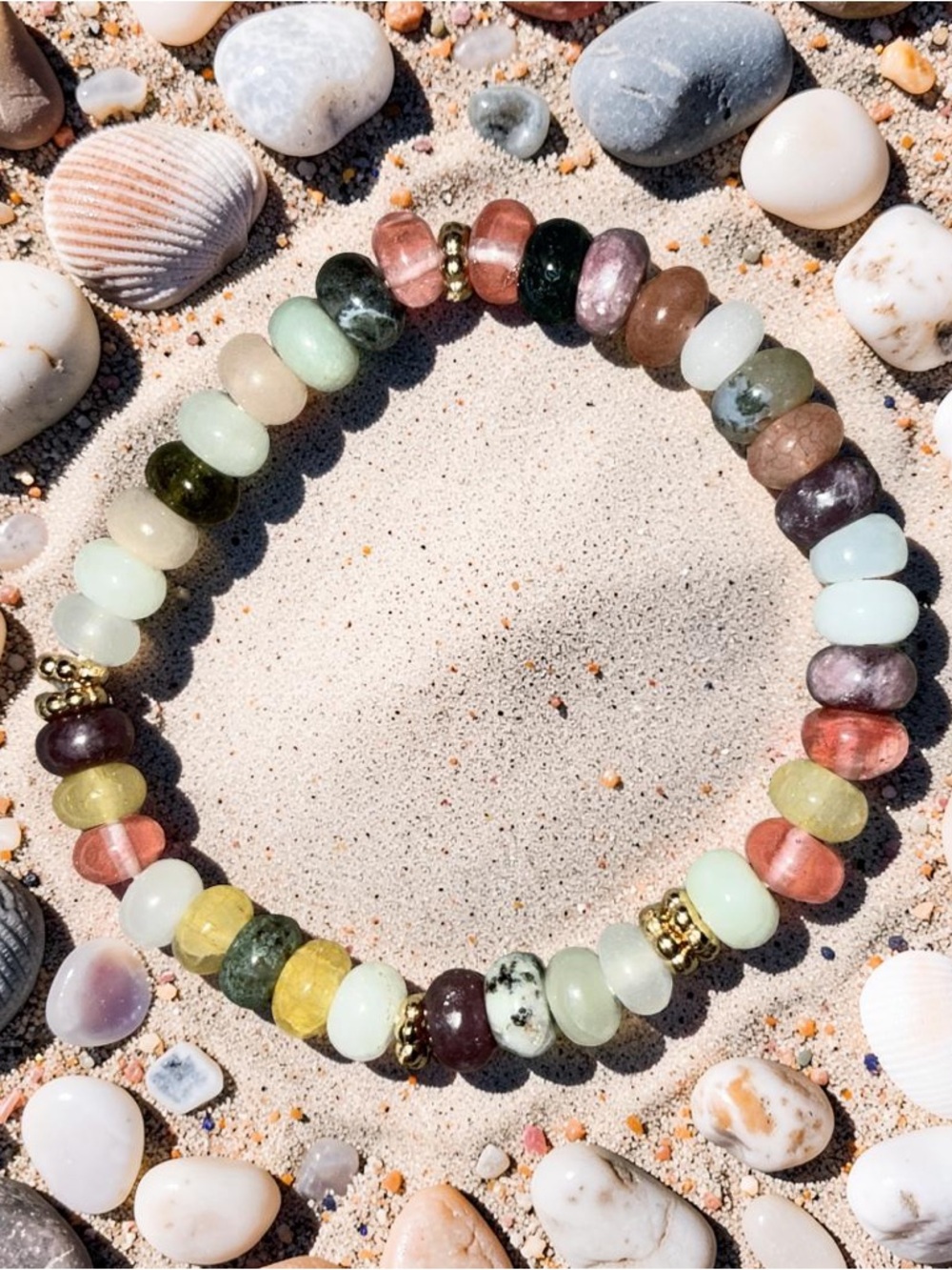 8x5mm Mixed Stone Rondelle Bracelet 💛